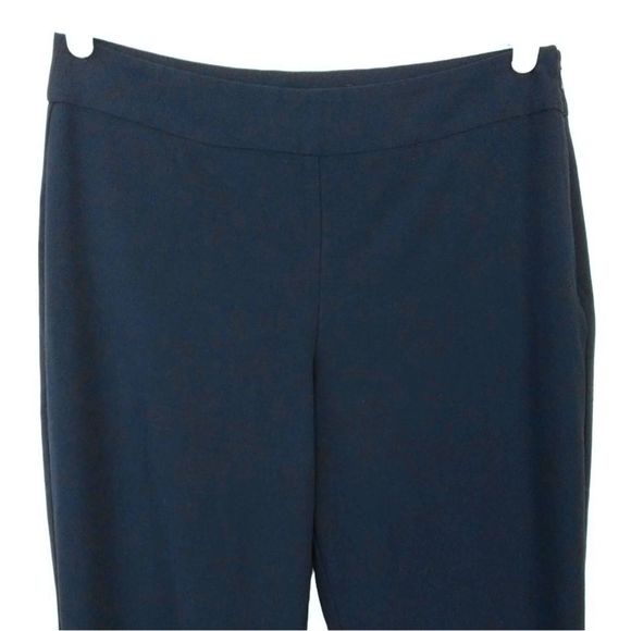 New Roz & Ali Black Classic Fit Ankle Straight Career Dress Pants Navy Blue - Picture 4 of 11